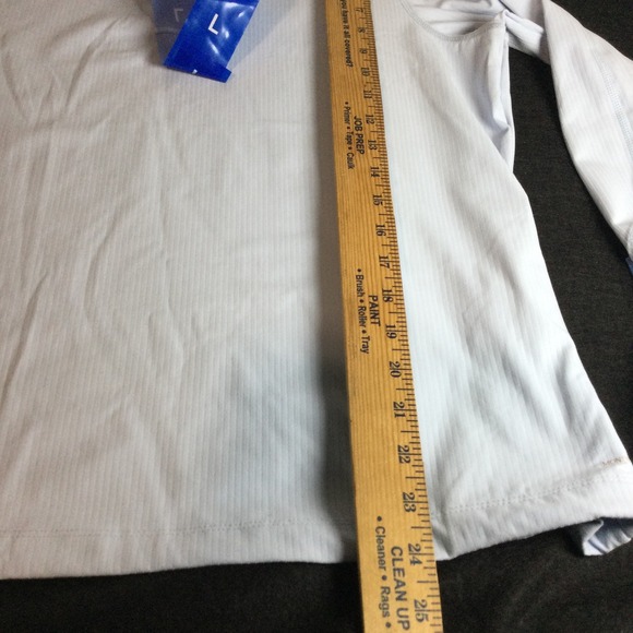 Mondetta LightBlue Long Sleeve QuarterZip Athletic Top with Thumbholes Women's L - Picture 5 of 9